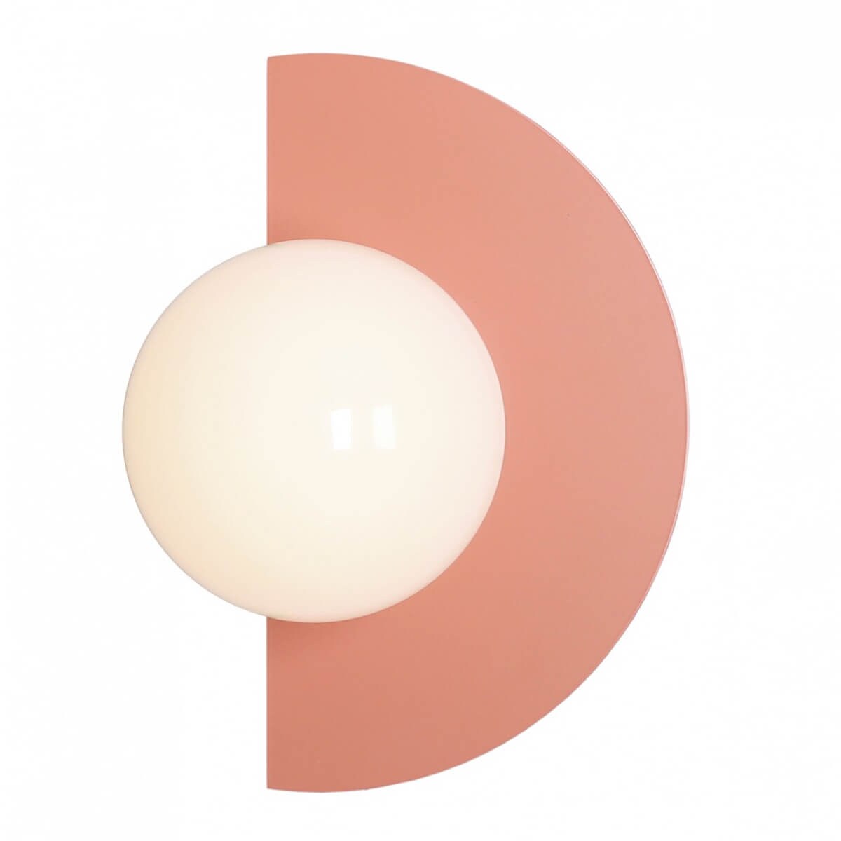 Kinkiet do sypialni Loop 1125C11 Aldex kula dysk metal szkło koralowy