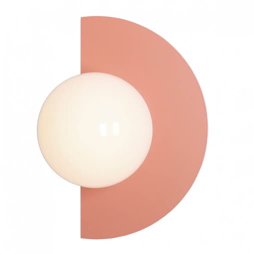 Kinkiet do sypialni Loop 1125C11 Aldex kula dysk metal szkło koralowy