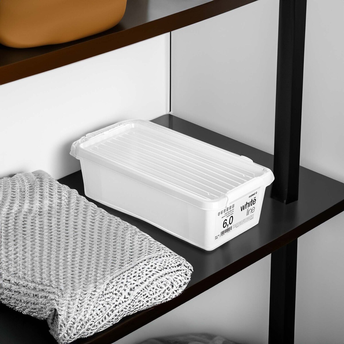 Pojemnik Plastikowy Pudełko Z Pokrywą Do Przechowywania Box Organizer 6L