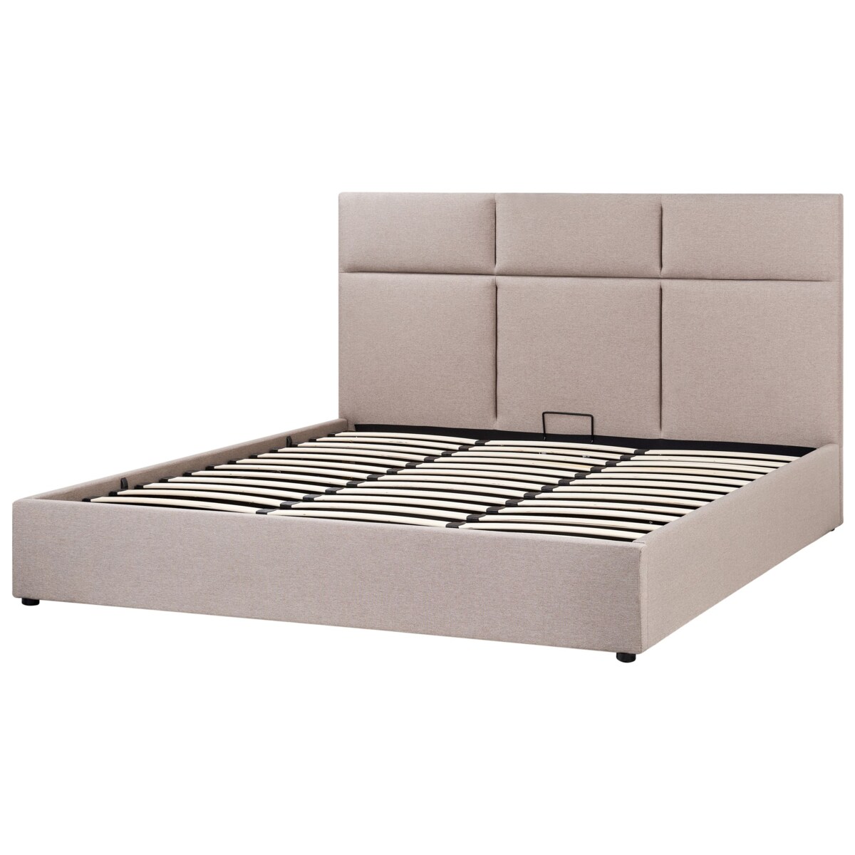Łóżko z pojemnikiem LAGORD 180 x 200 cm Beżowoszary