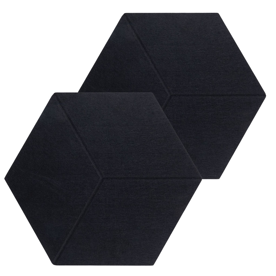 Zestaw 2 szt panel filcowy Felly 40x46 cm płytka heksagon czarny
