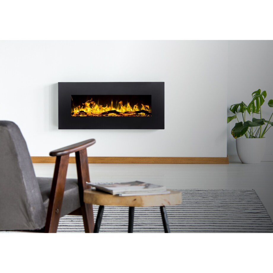 Kominek elektryczny AFLAMO Albion 42 NH - ścienny i do zabudowy - 110x49x14 cm - kominek LED bez funkcji grzania