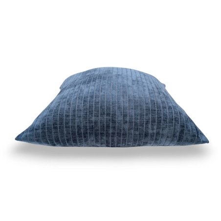 Granatowa poduszka dekoracyjna w prążki 45x45 Lines