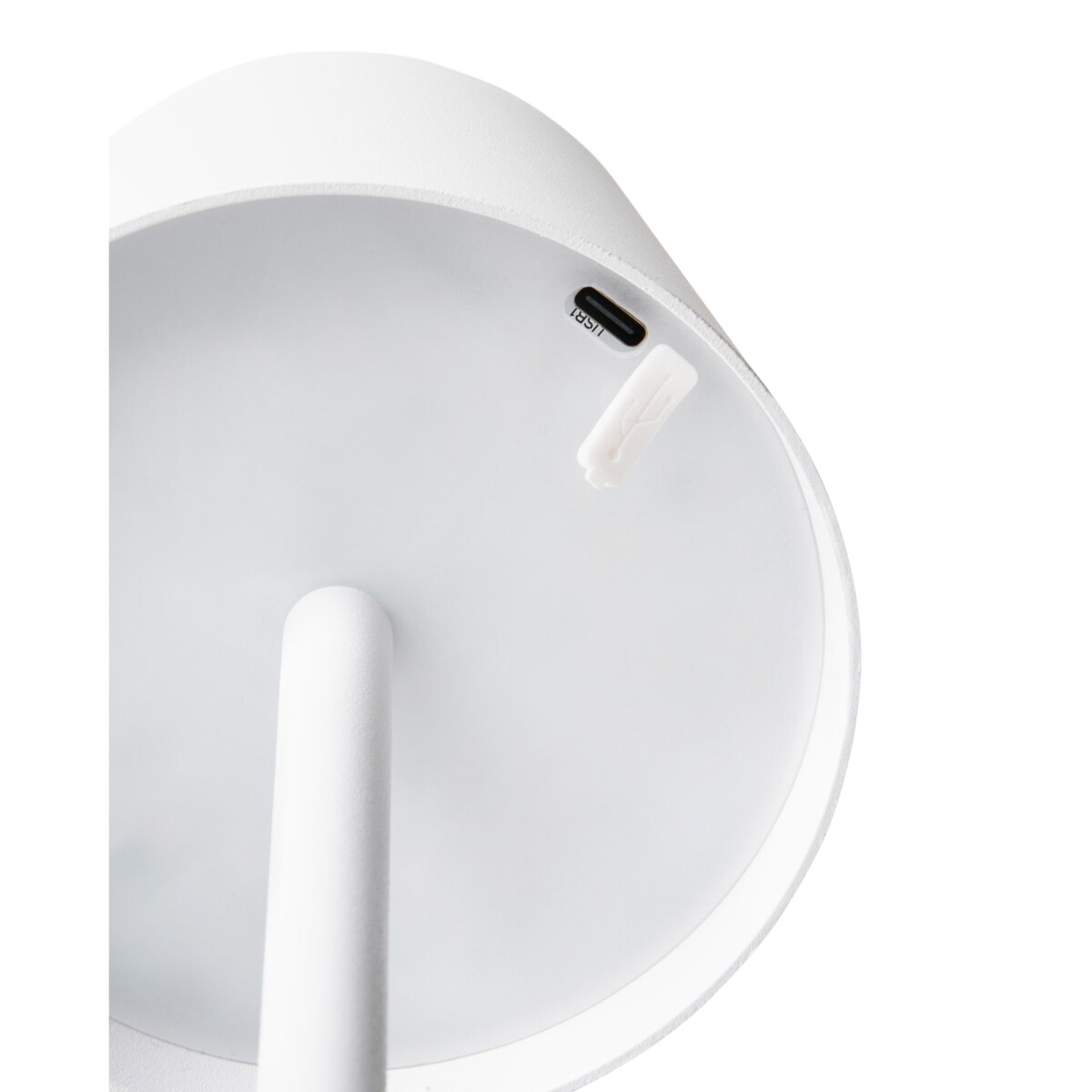 Bezprzewodowa lampa stołowa metalowa biała VALIRA