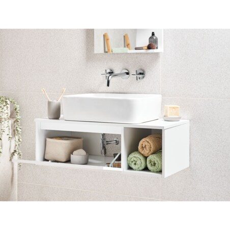 Wisząca szafka pod umywalkę RUPANCO 80 cm Biały
