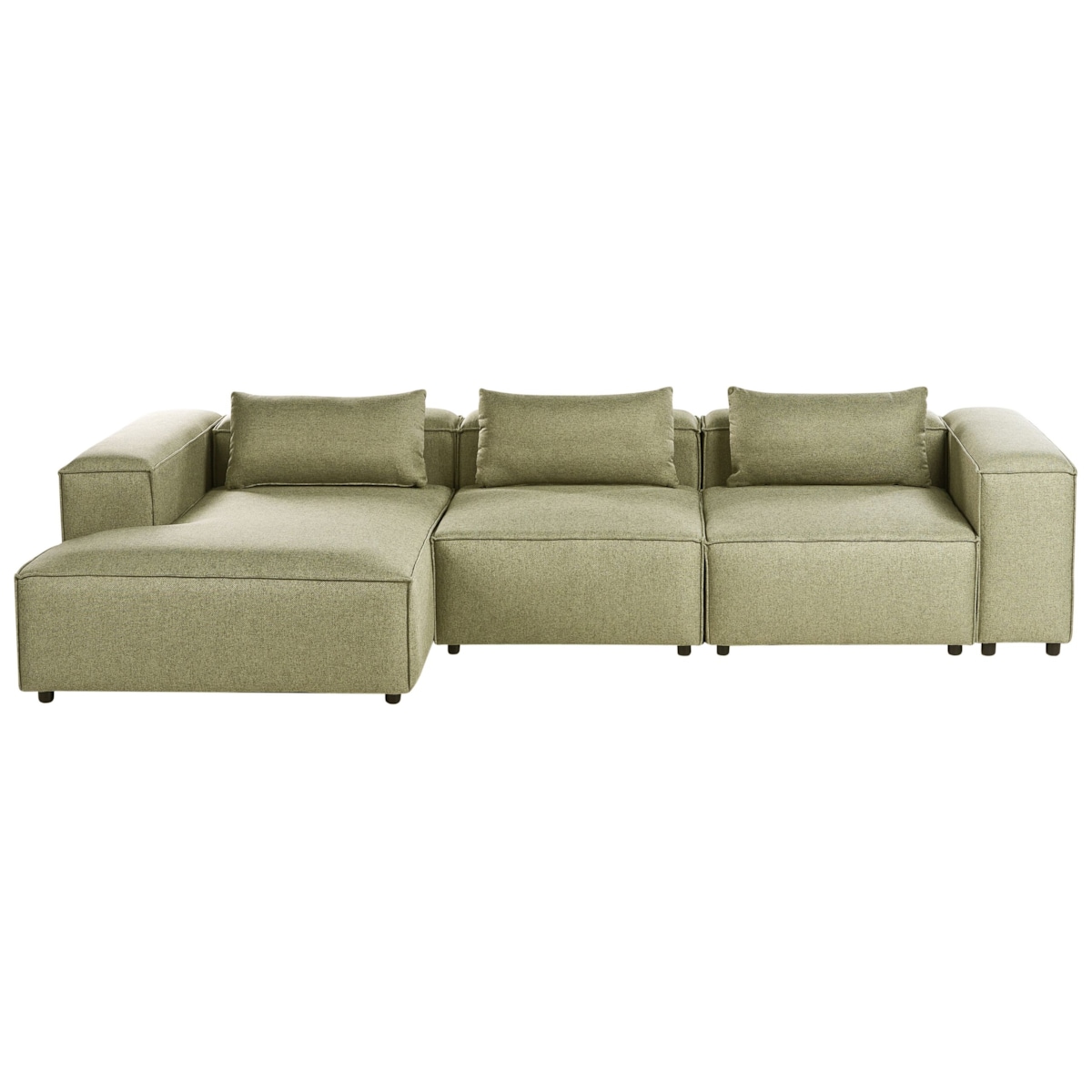 Narożnik modułowy dla 4 osób BRANDE Jasnozielony Prawostronny