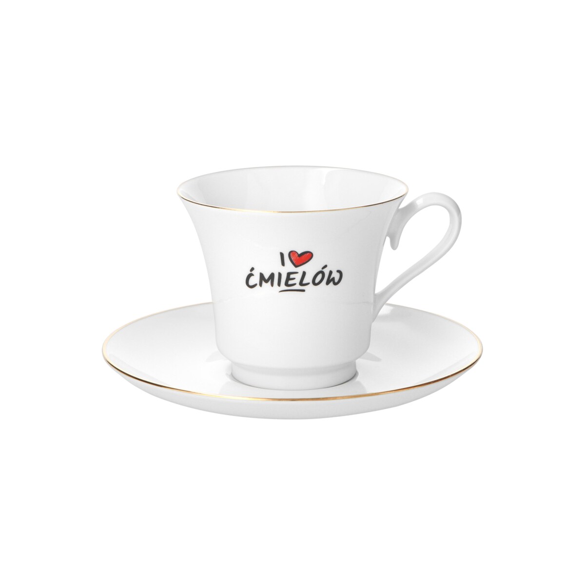 FIliżanka 220 ml ze spodkiem Margaret I love Ćmielów G908