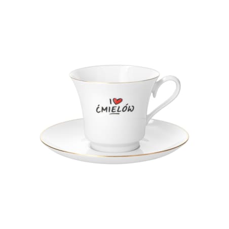 FIliżanka 220 ml ze spodkiem Margaret I love Ćmielów G908
