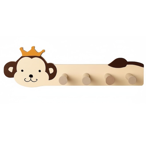 Wieszak do pokoju dziecięcego MINI ZOO, 35,5 x 6,5 x 10 cm