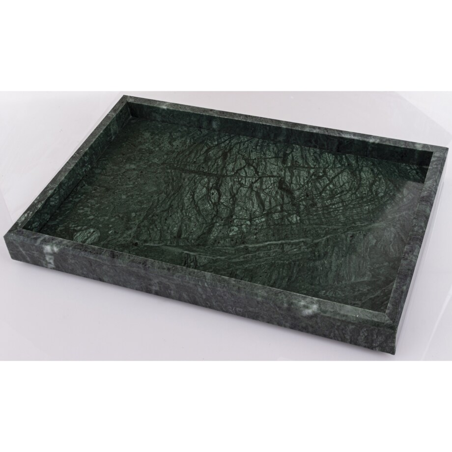 Taca dekoracyjna 30x20x3 cm MARMARILO-2 zielona