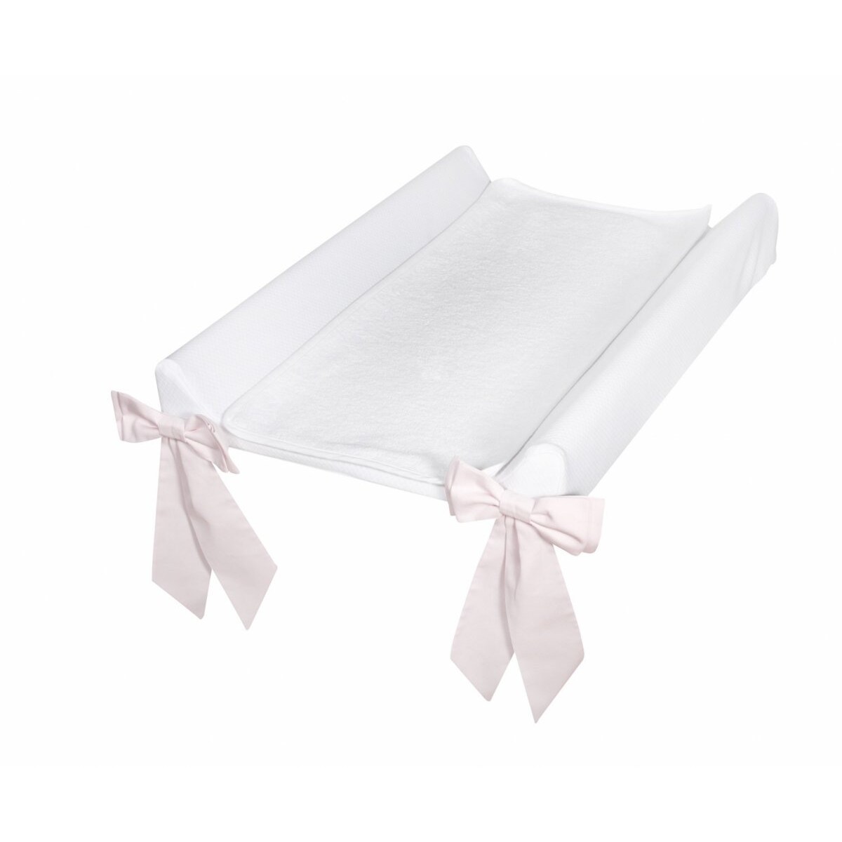 Przewijak z pudrowymi kokardami