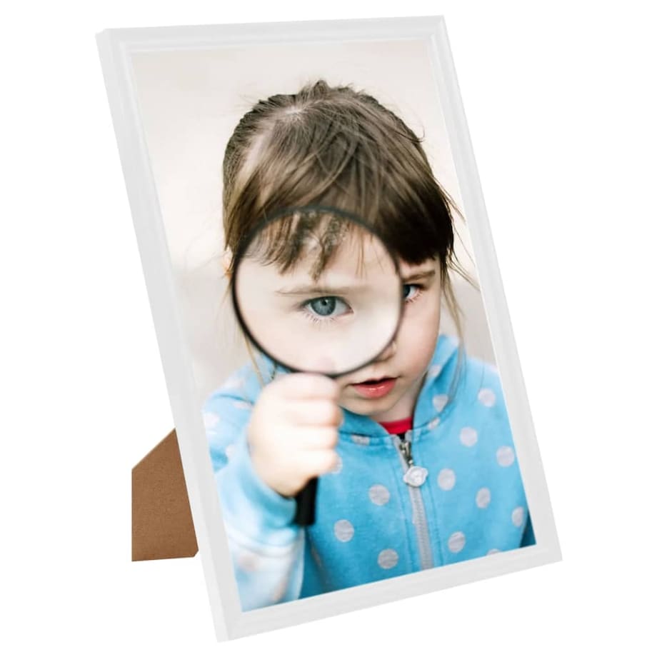 vidaXL Ramki na zdjęcia, 3 szt., stojące, białe, 13x18 cm, MDF