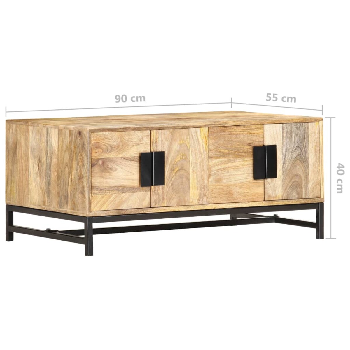 vidaXL Stolik kawowy, 90 x 55 x 40 cm, lite drewno mango