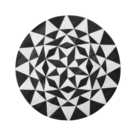 Dywan TURGUTLU 140 cm Skóra naturalna Czarny