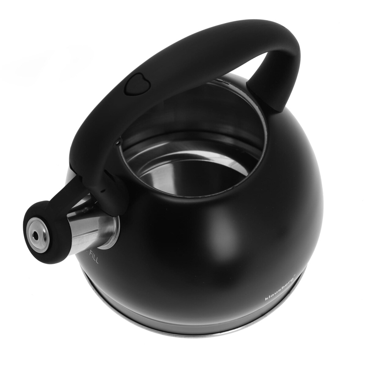 Czajnik stalowy z gwizdkiem 2L indukcja gaz czarny matowy KLAUSBERG