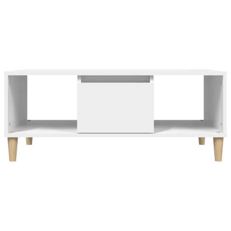 vidaXL Stolik kawowy, biały 90x50x36,5 cm, materiał drewnopochodny