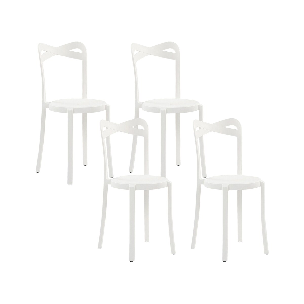 Zestaw 4 krzeseł do jadalni biały CAMOGLI