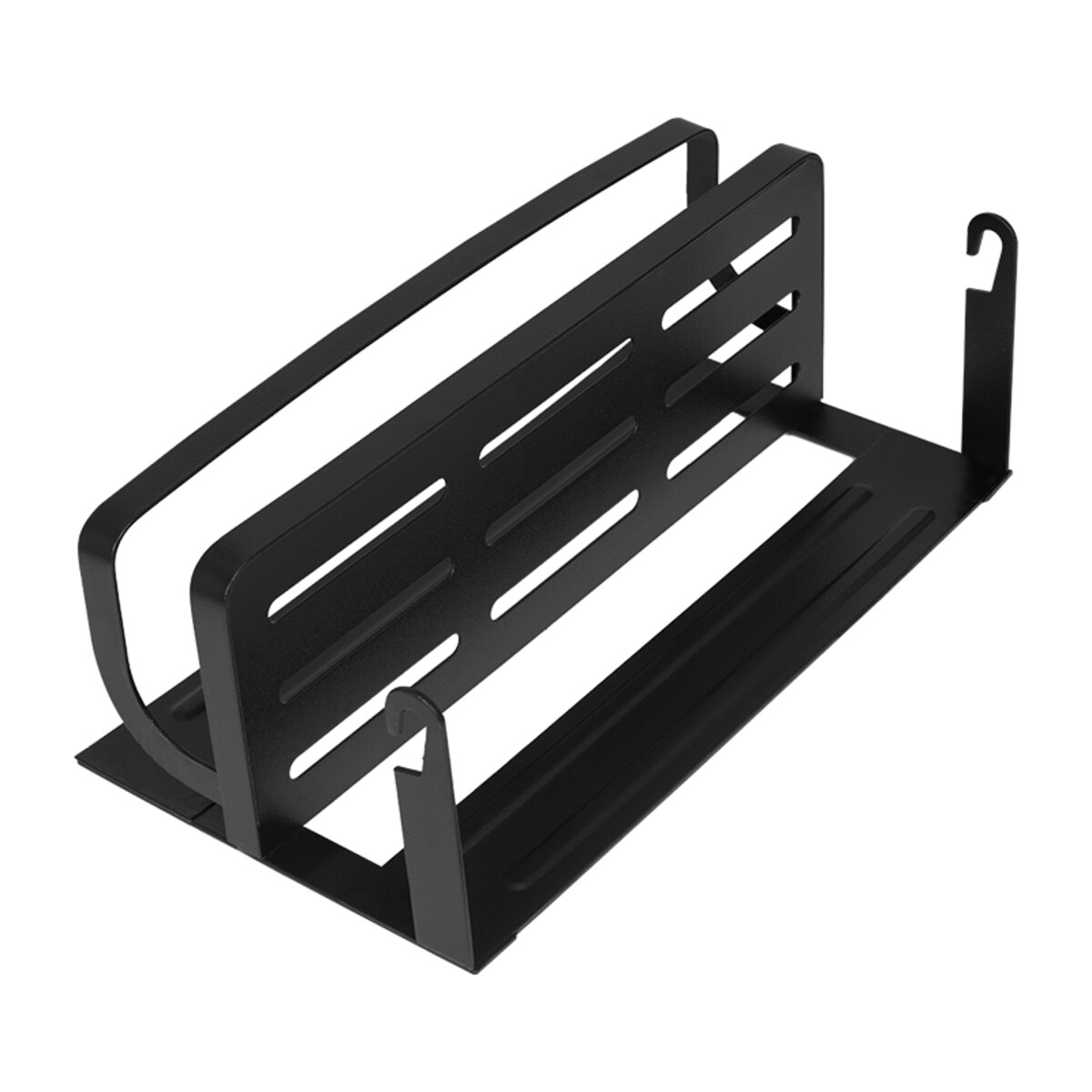 Półka na przyprawy kuchenna z uchwytem na ręcznik papierowy czarna