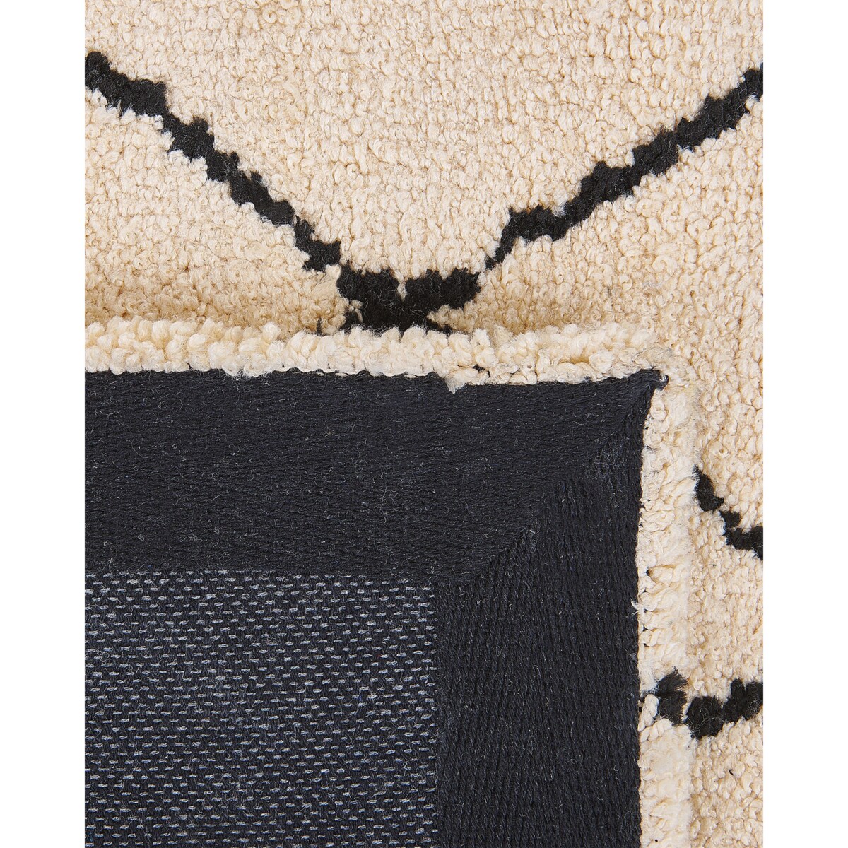 Dywan 80 x 150 cm beżowo-czarny HAVSA