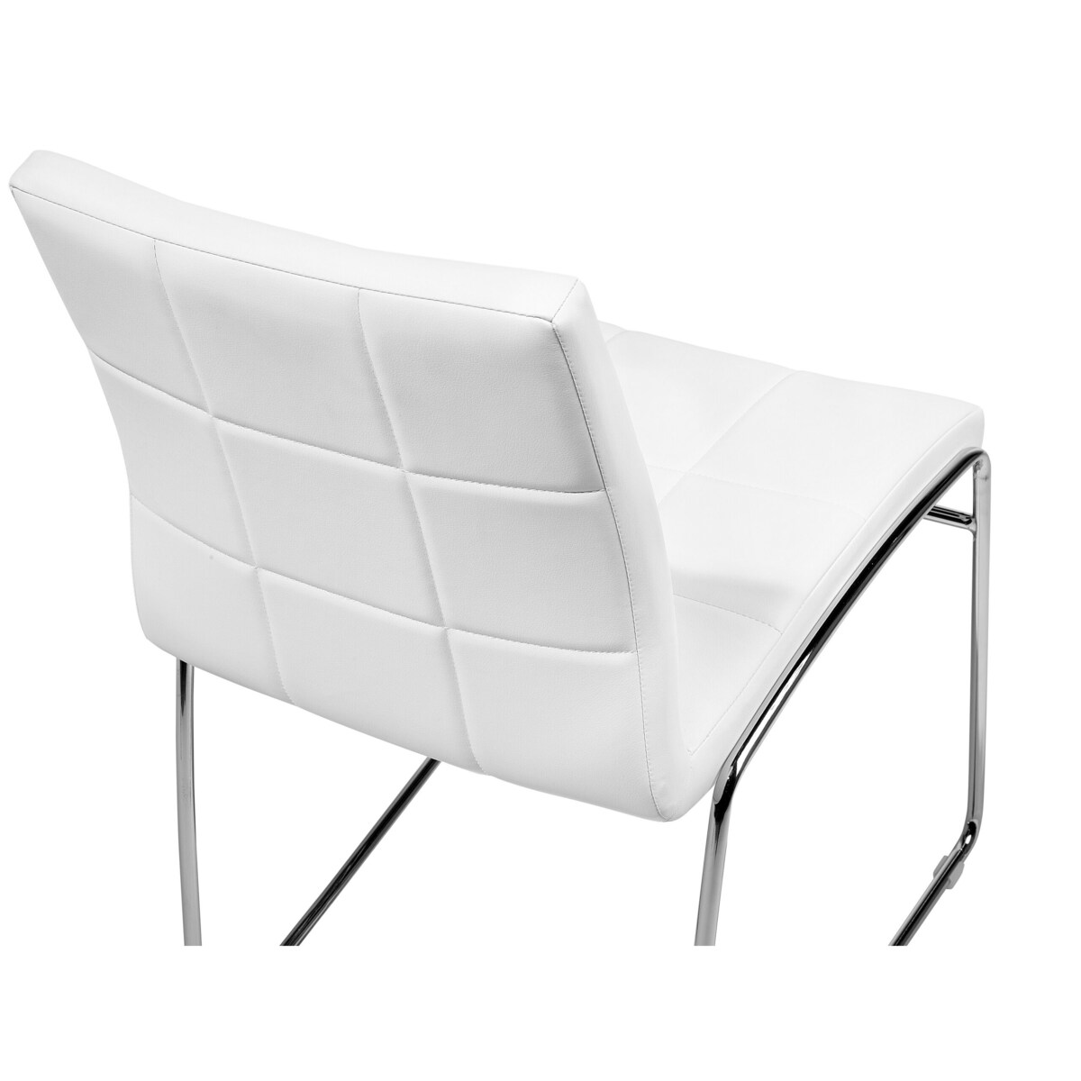 Zestaw 2 krzeseł do jadalni ekoskóra biały KIRON