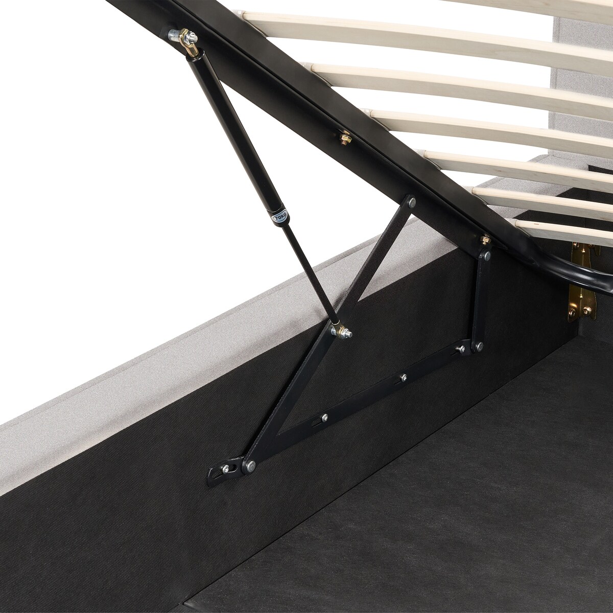 Łóżko z pojemnikiem MOISSAC 180 x 200 cm Jasnoszary