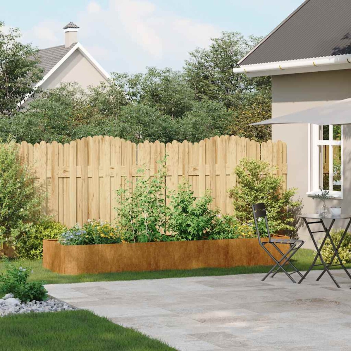 vidaXL Doniczka Rusty 280x80x40 cm Stal nierdzewna