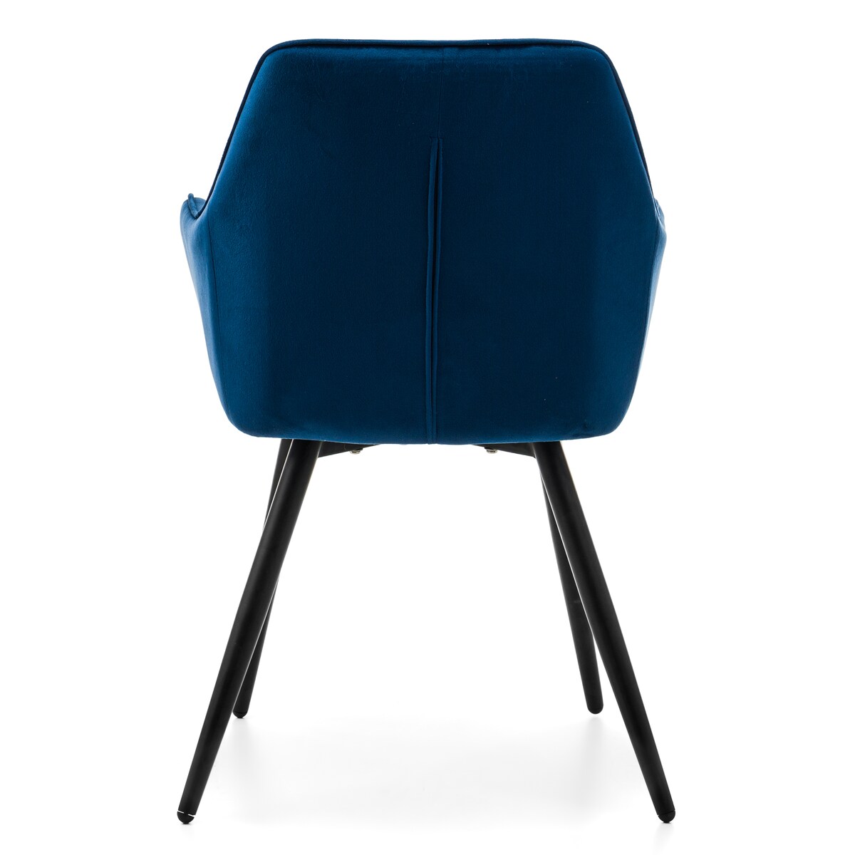 Krzesło tapicerowane welurowe do salonu jadalni VASTO granatowe