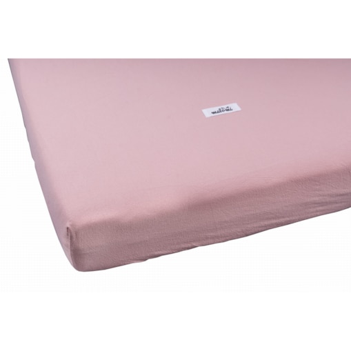 Prześcieradło washed cotton dusty pink - M