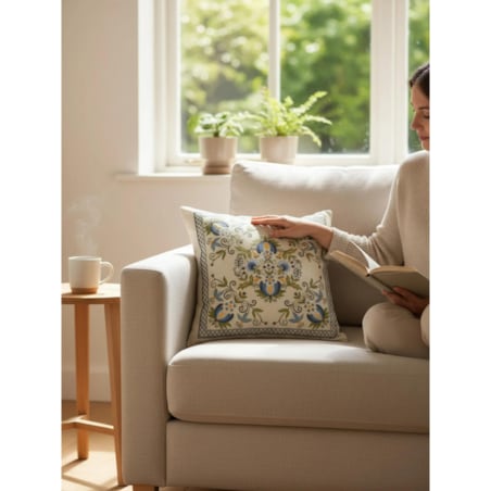 Dwustronna ludowa poduszka gobelinowa 45x45 Legenda