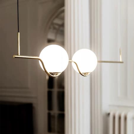 Lampa Sufitowa Nowoczesna Gold Złota E27 Klosz X2