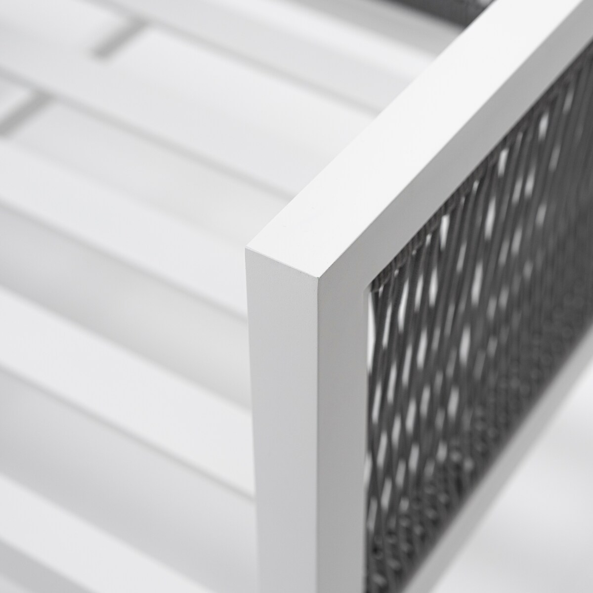 Meble ogrodowe aluminiowe narożnik stół PORTOFINO białe