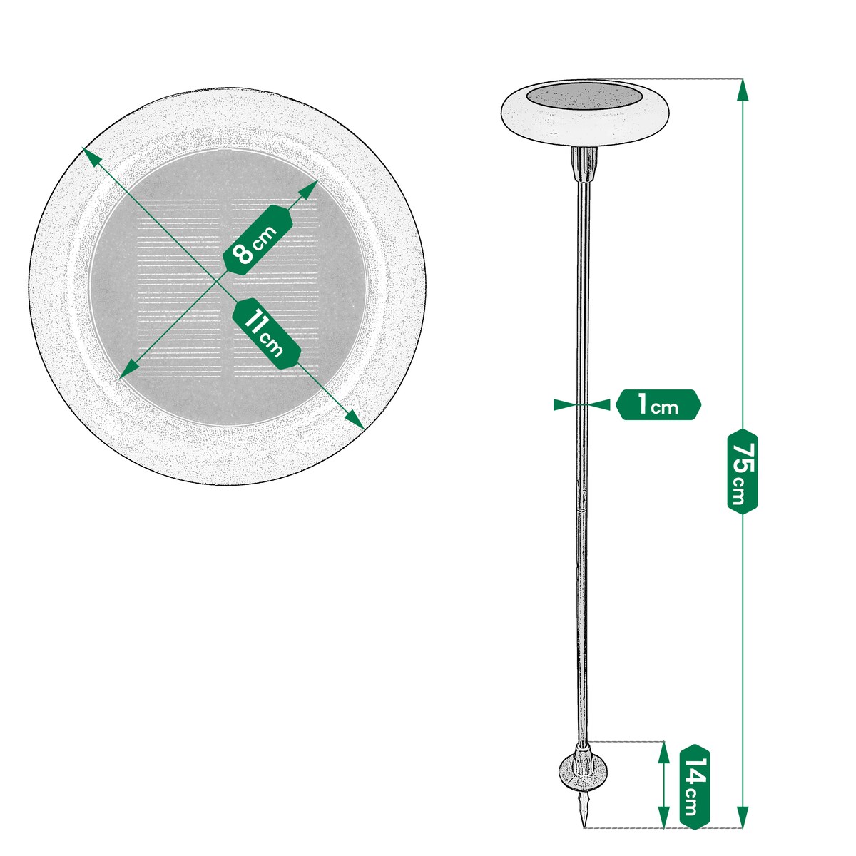 2X Lampa Solarna Led Wbijana Do Ogrodu Dekoracja Ogrodowa Czujnik Zmierzchu