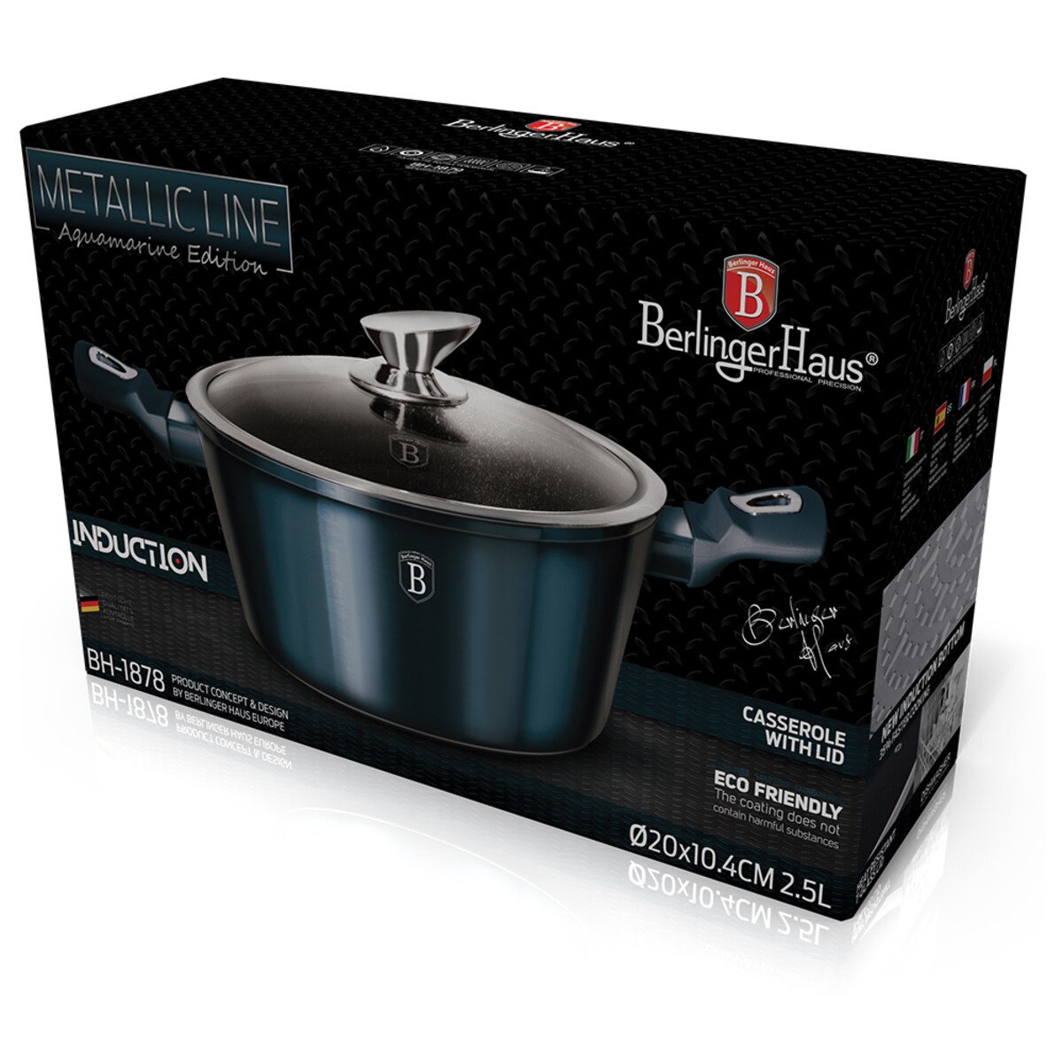 Garnek z pokrywką 20cm BerlingerHaus Aquamarine BH-1878
