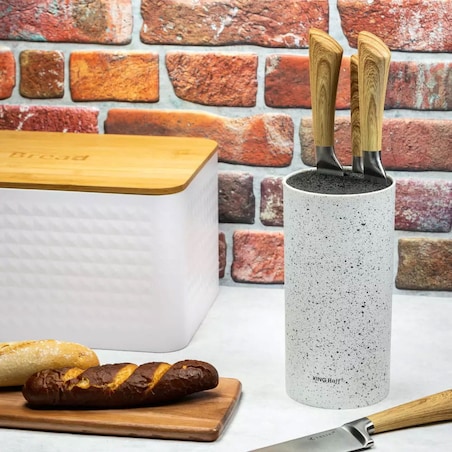 Uniwersalny stojak na noże do noży biały KINGHOFF