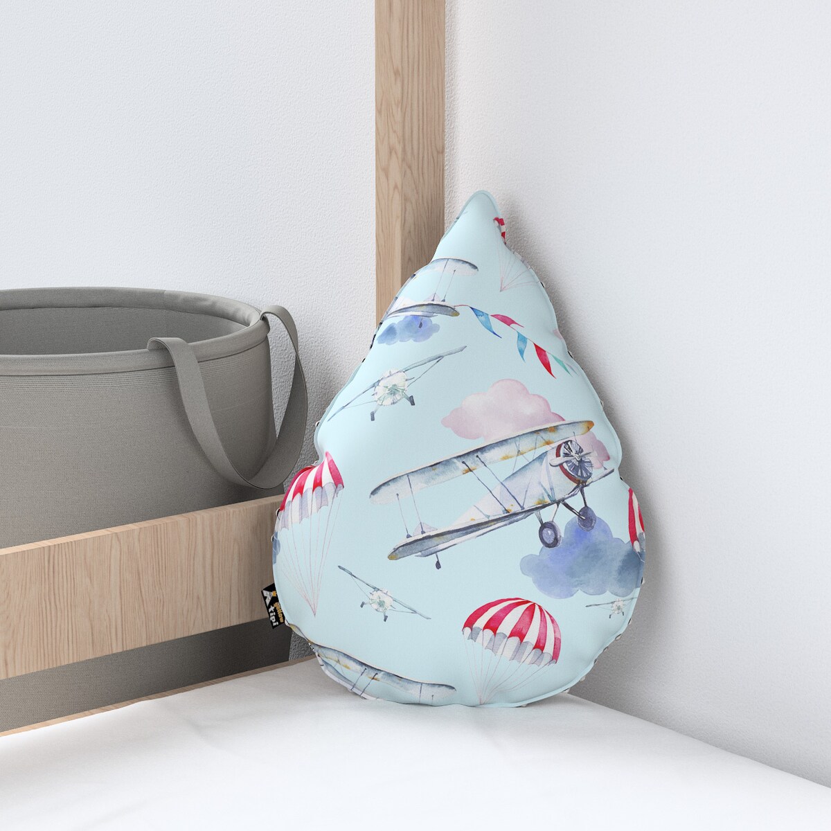 Poduszka Sweet Drop z minky, niebiesko-różowy, 55x15x35cm, Magic Collection