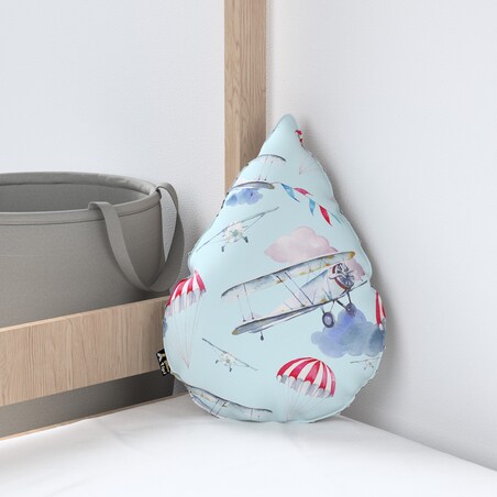 Poduszka Sweet Drop z minky, niebiesko-różowy, 55x15x35cm, Magic Collection