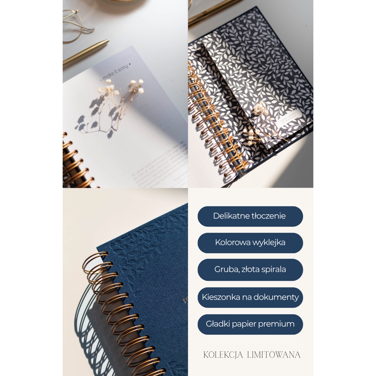 Planner Tygodniowy 2026 na spirali – Blueberry