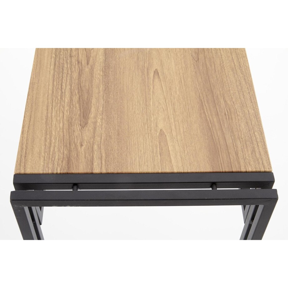 KONSOLA Indar 90/35/76 cm DĄB ZŁOTY czarna podstawa