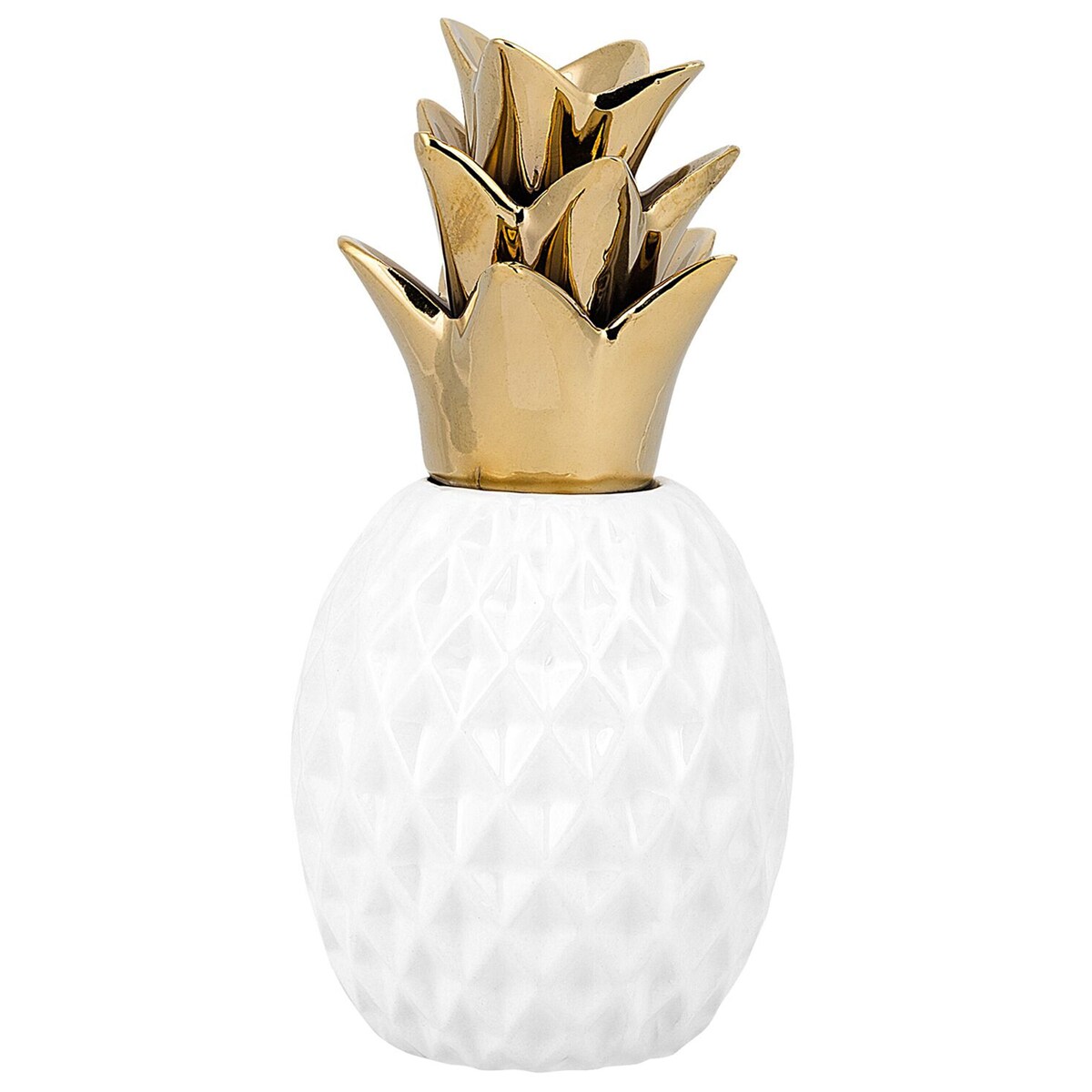 Figurka dekoracyjna Ananas TYANA Ceramika Biały