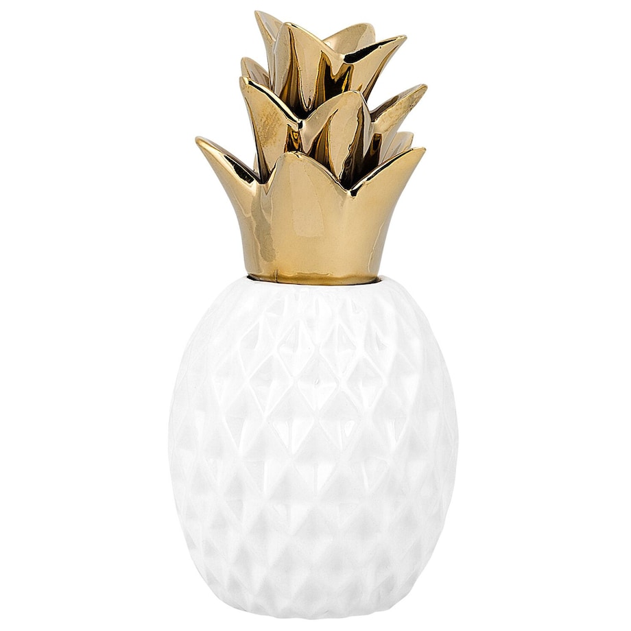 Figurka dekoracyjna Ananas TYANA Ceramika Biały