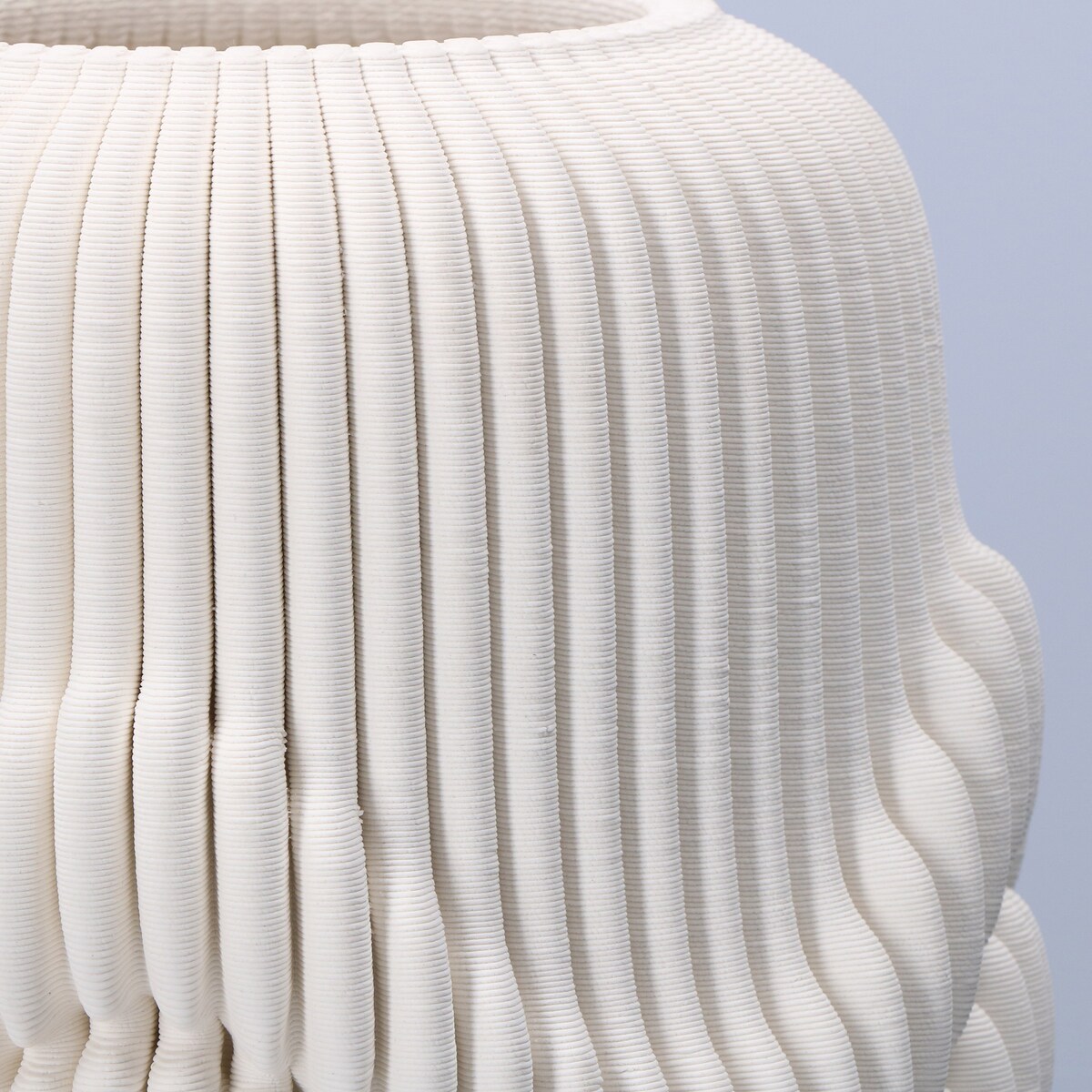 RITUALI DOMESTICI LINO Biały wazon 23 x 23 x 38 cm