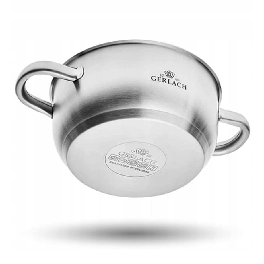 Zestaw Garnków Gerlach First Garnki Zestaw 7 Elementów Stalowe indukcja