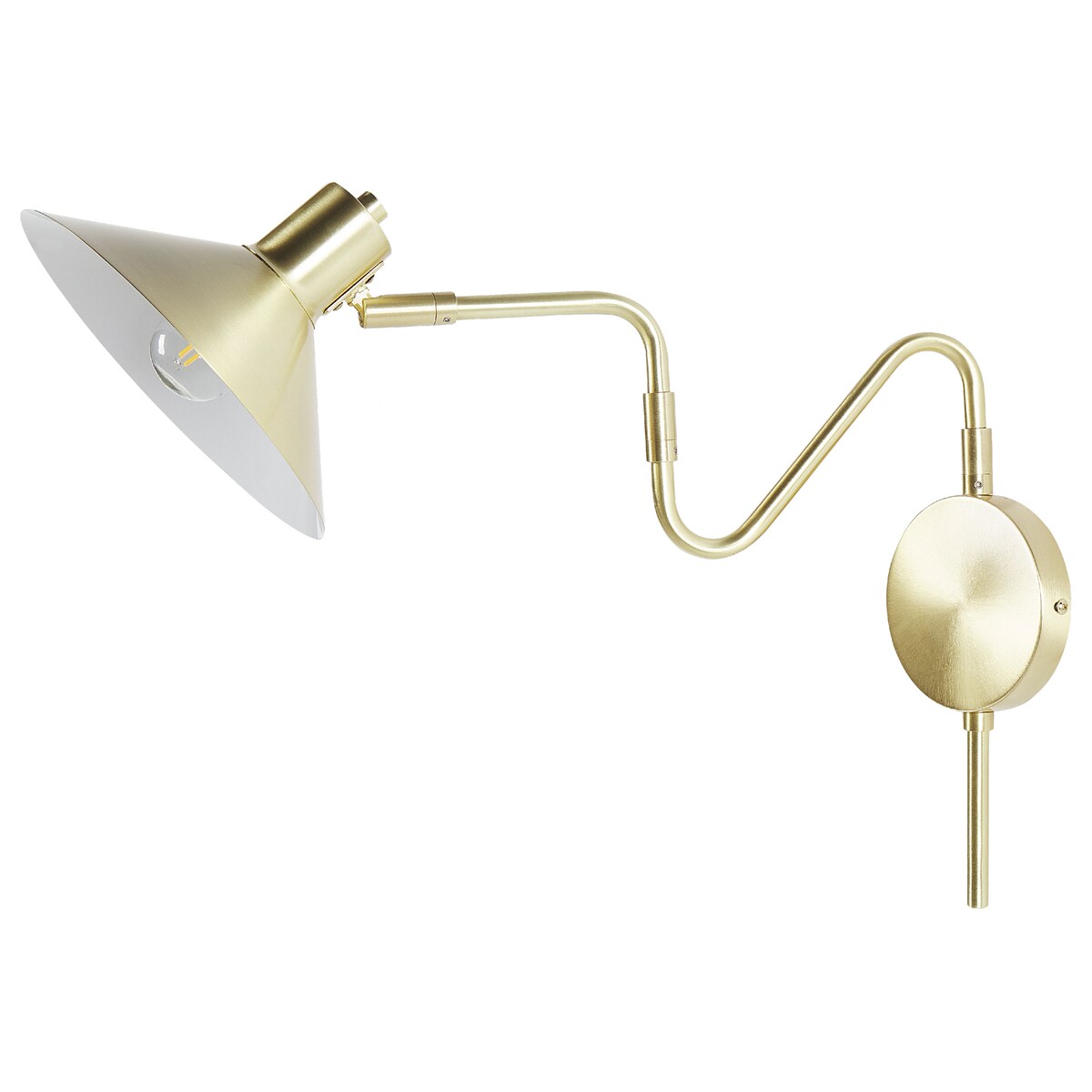 Lampa ścienna BALIEM Złoty Metal Regulowana