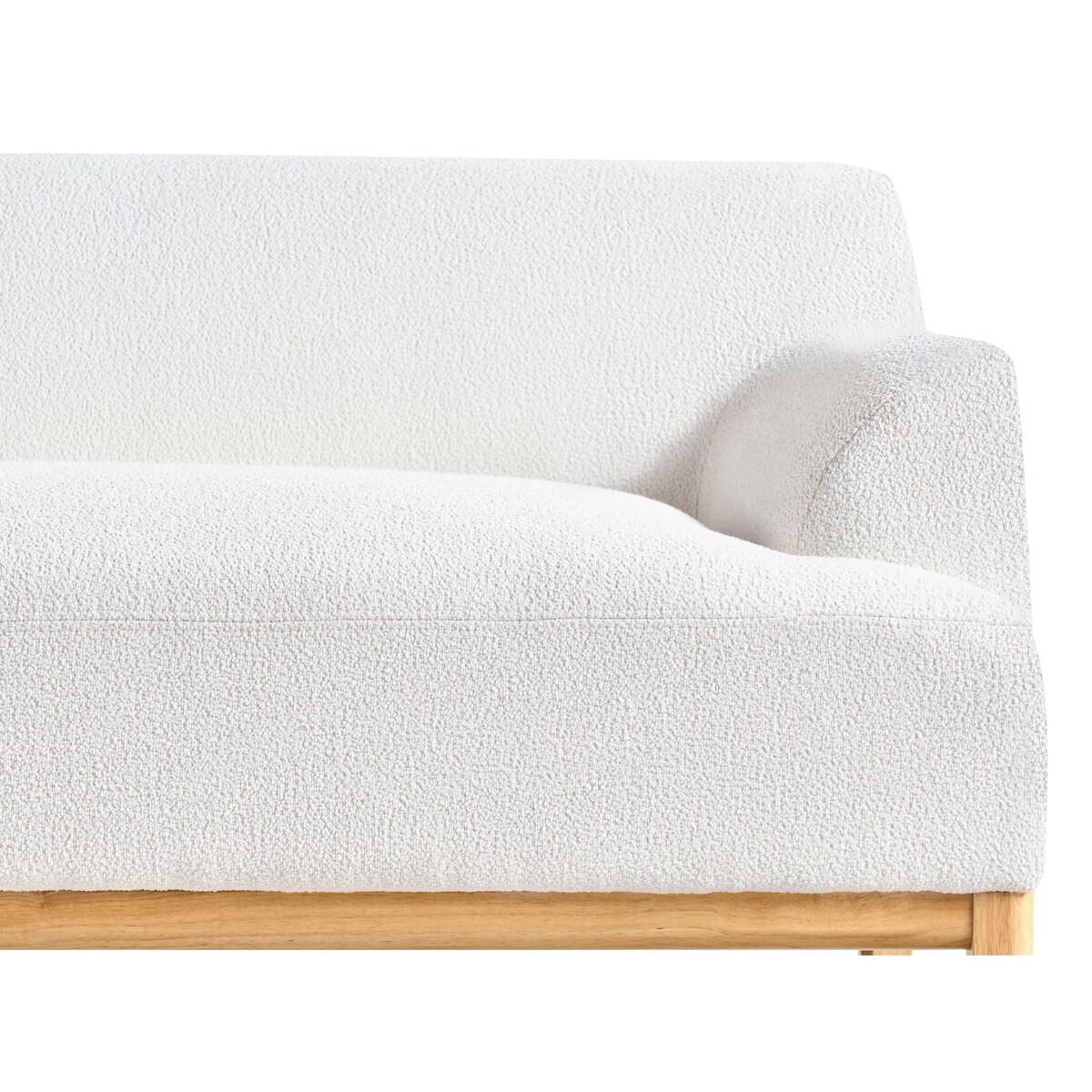 Sofa narożna prawostronna SOSJO Złamana biel Boucle Prawostronny