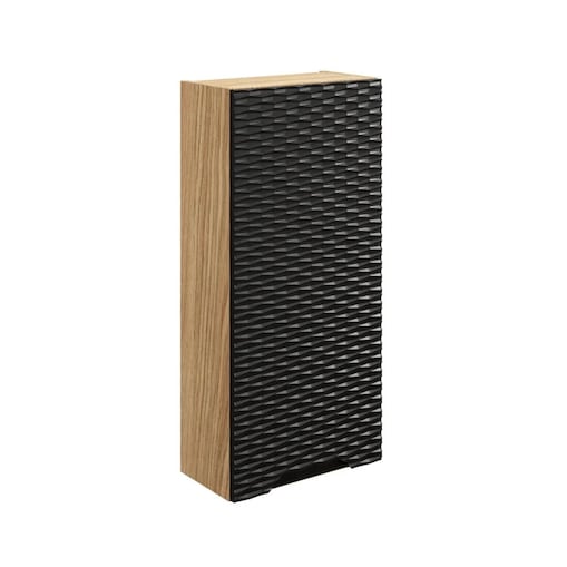 Szafka łazienkowa OCEAN BLACK 83-35-1D 35cm dąb olejowany/czarna