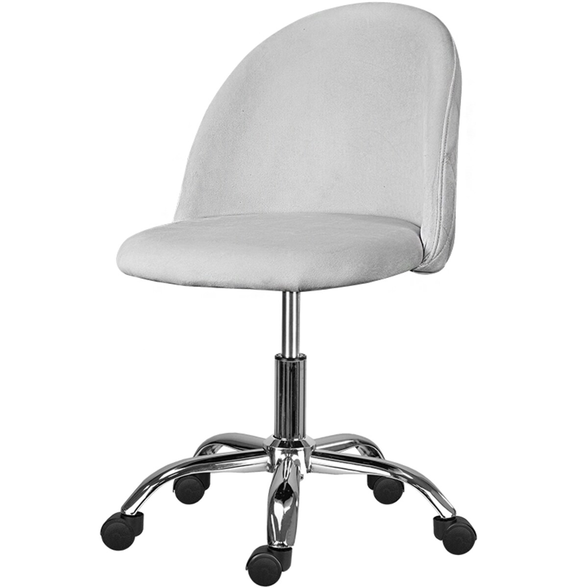 Fotel biurowy welurowy nowoczesny szary