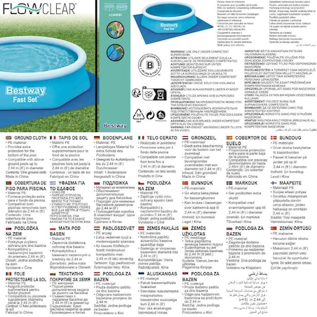 Bestway Mata pod basen Flowclear, 274 x 274 cm