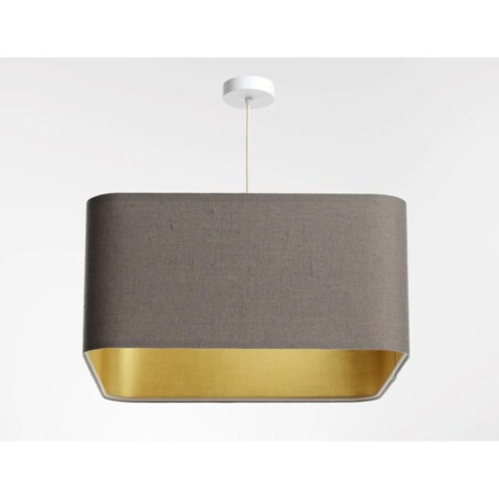 Lampa wisząca KWADRO LEN 002-40w20 beżowa/złota