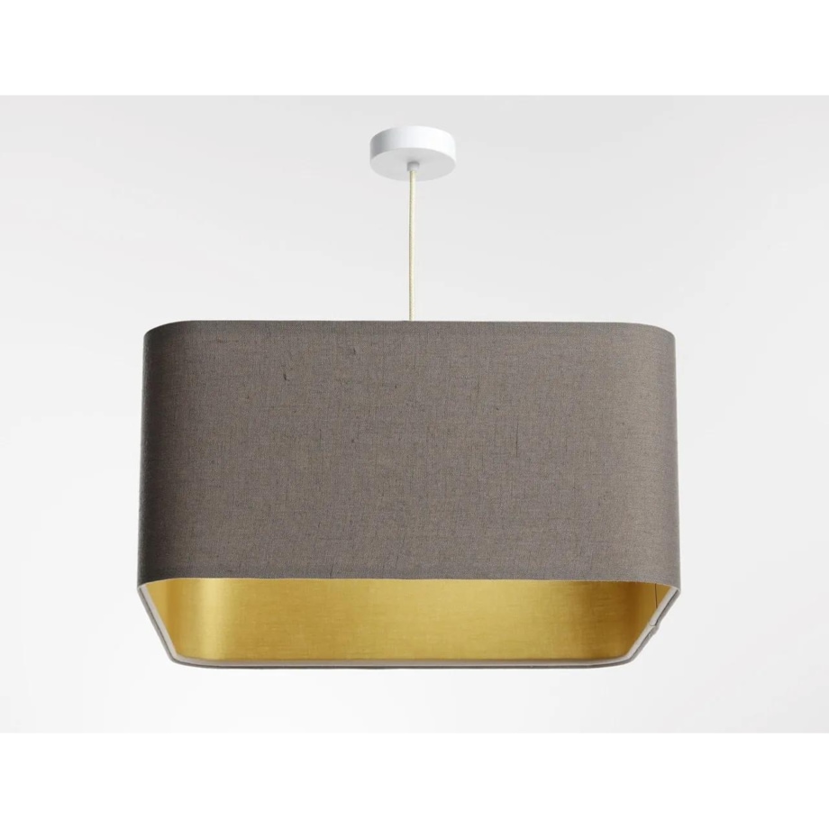 Lampa wisząca KWADRO LEN 002-40w20 beżowa/złota