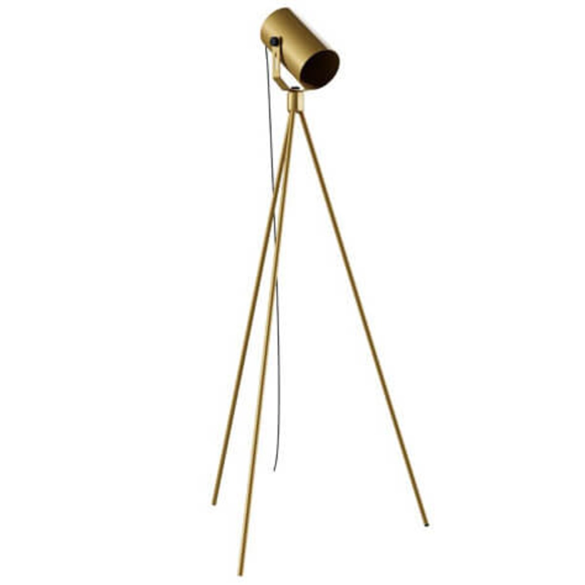 Złota lampa stojąca 137623620538 ruchoma do salonu metalowa